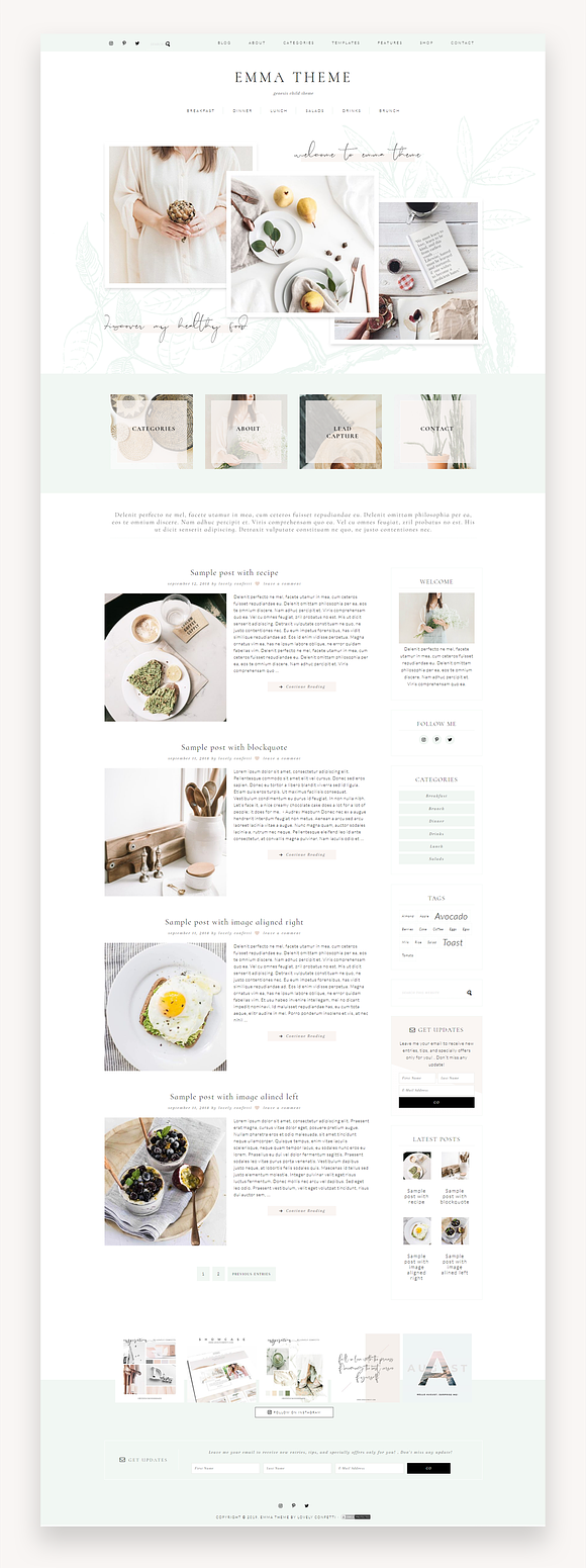 Foodie Blog eCommerce Genesis Child in WordPress Blog Themes - product preview 5