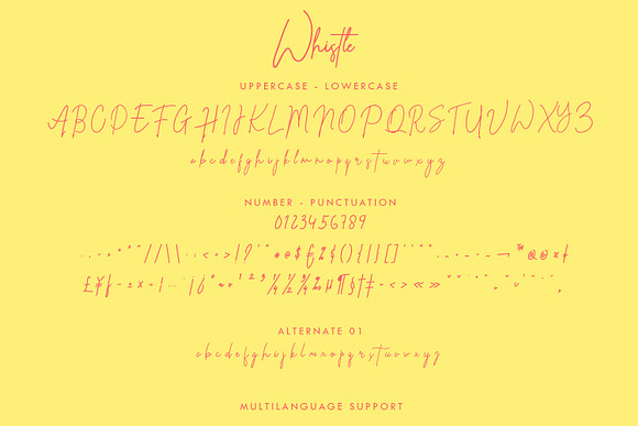 Whistle Casual Signature in Fonts - product preview 5
