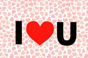 "I Love You" valentine illustration