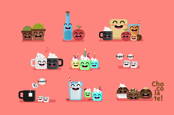 Cute food in Illustrations - product preview 1