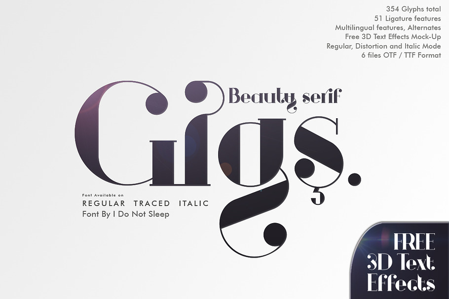 Gigs Beauty Serif Font in Serif Fonts - product preview 8