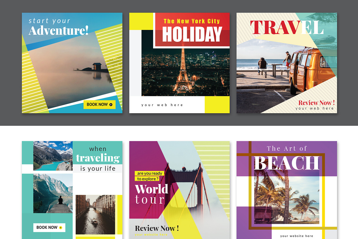 TRAVEL AGENCY SOCIAL MEDIA PACK in Instagram Templates - product preview 8