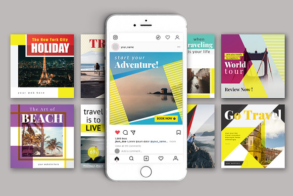 TRAVEL AGENCY SOCIAL MEDIA PACK in Instagram Templates - product preview 4