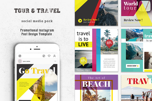 TRAVEL AGENCY SOCIAL MEDIA PACK in Instagram Templates - product preview 5