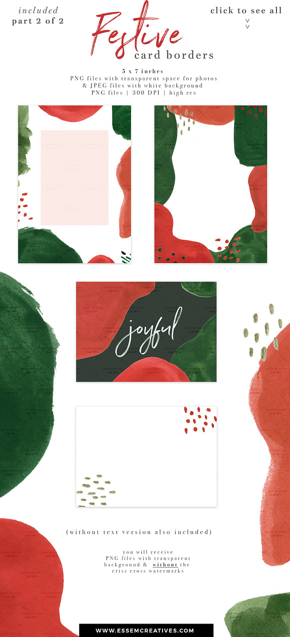Festive Abstract Christmas Clipart in Illustrations - product preview 4