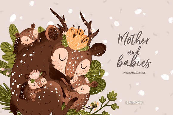 Bundle Baby animal Clipart & Pattern in Illustrations - product preview 11