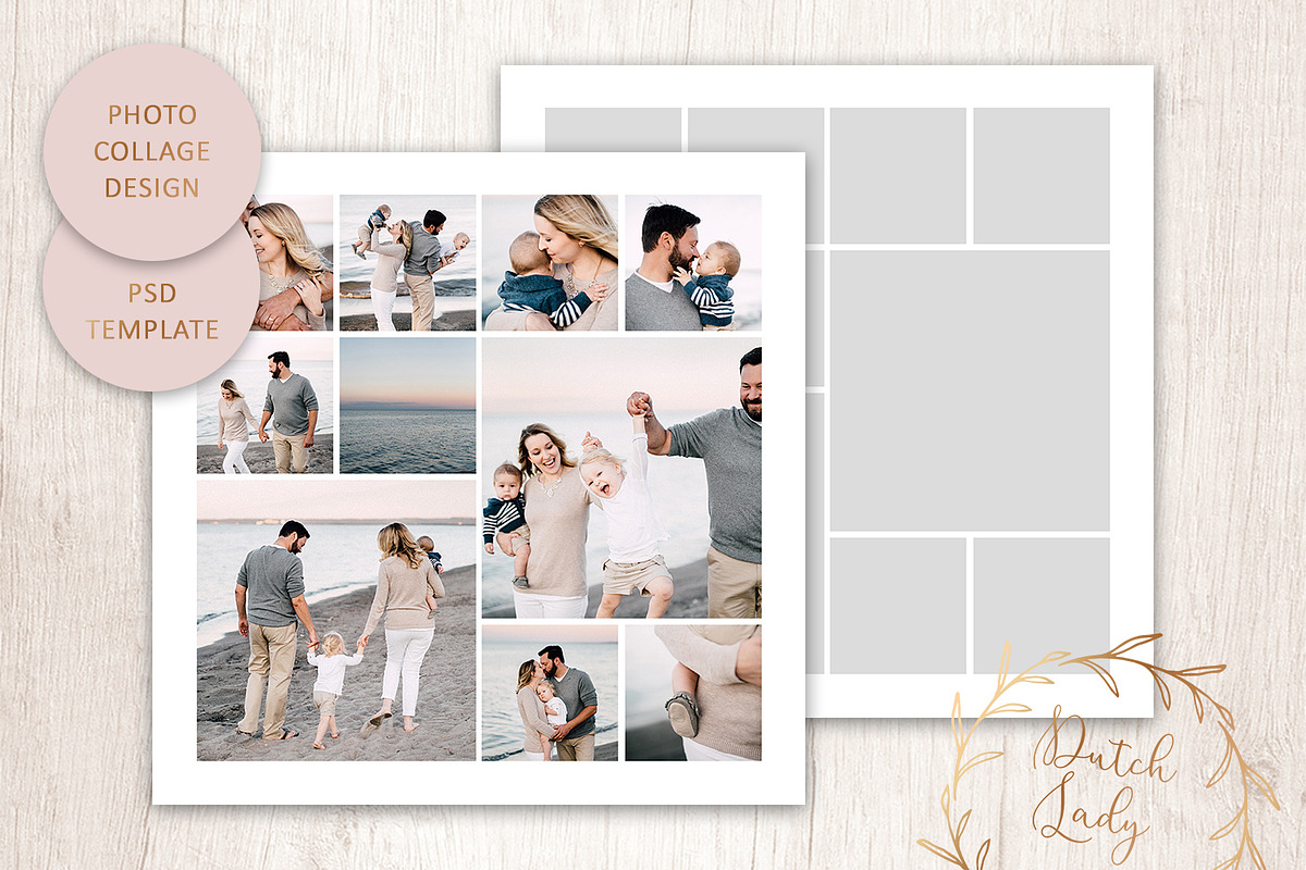 PSD Photo Collage Template #2 in Stationery Templates - product preview 8
