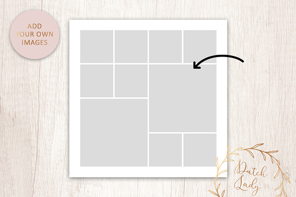 PSD Photo Collage Template #2 in Stationery Templates - product preview 2