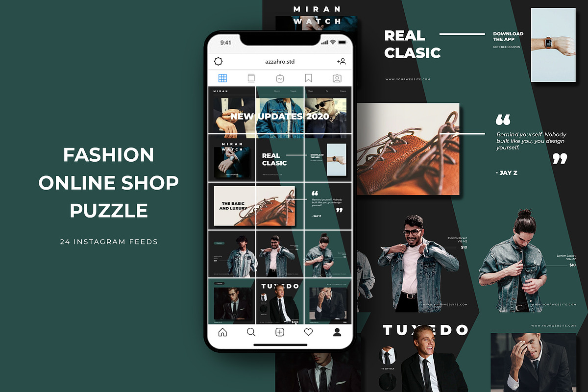 Fashion Online Shop Puzzle Instagram in Instagram Templates - product preview 8