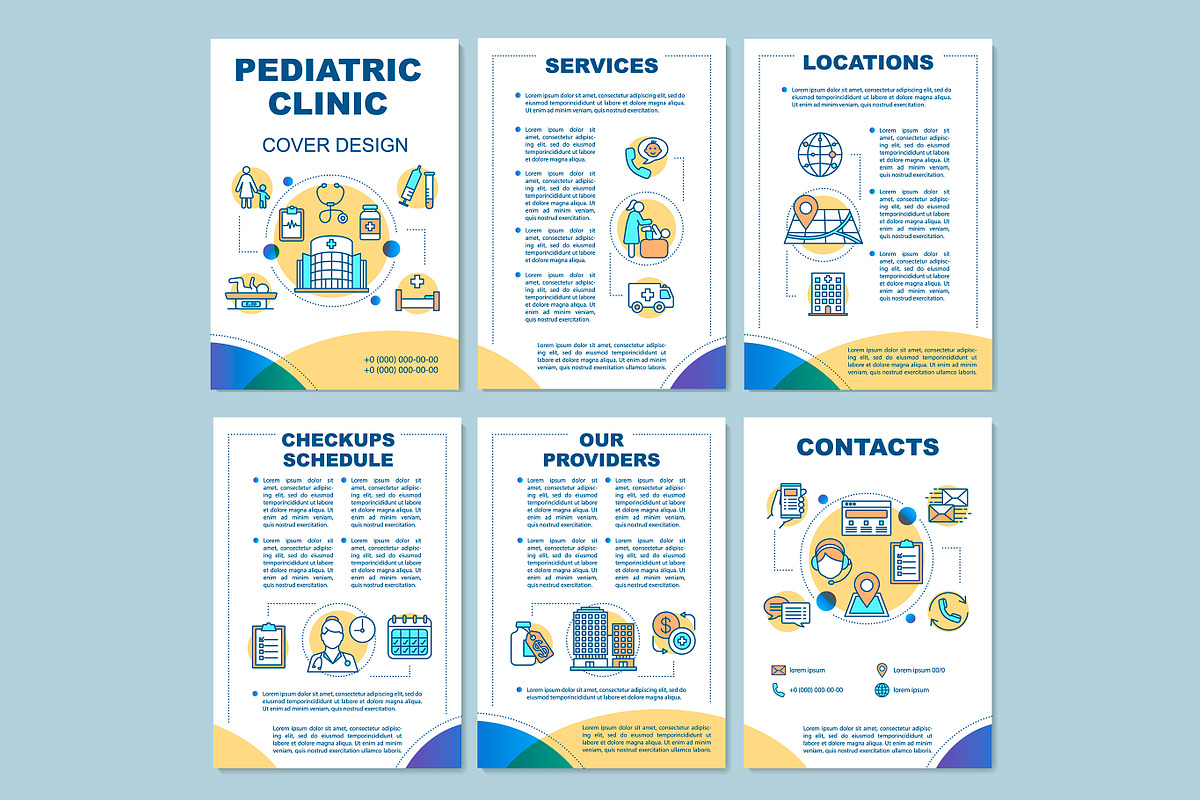Pediatric clinic brochure template in Brochure Templates - product preview 8