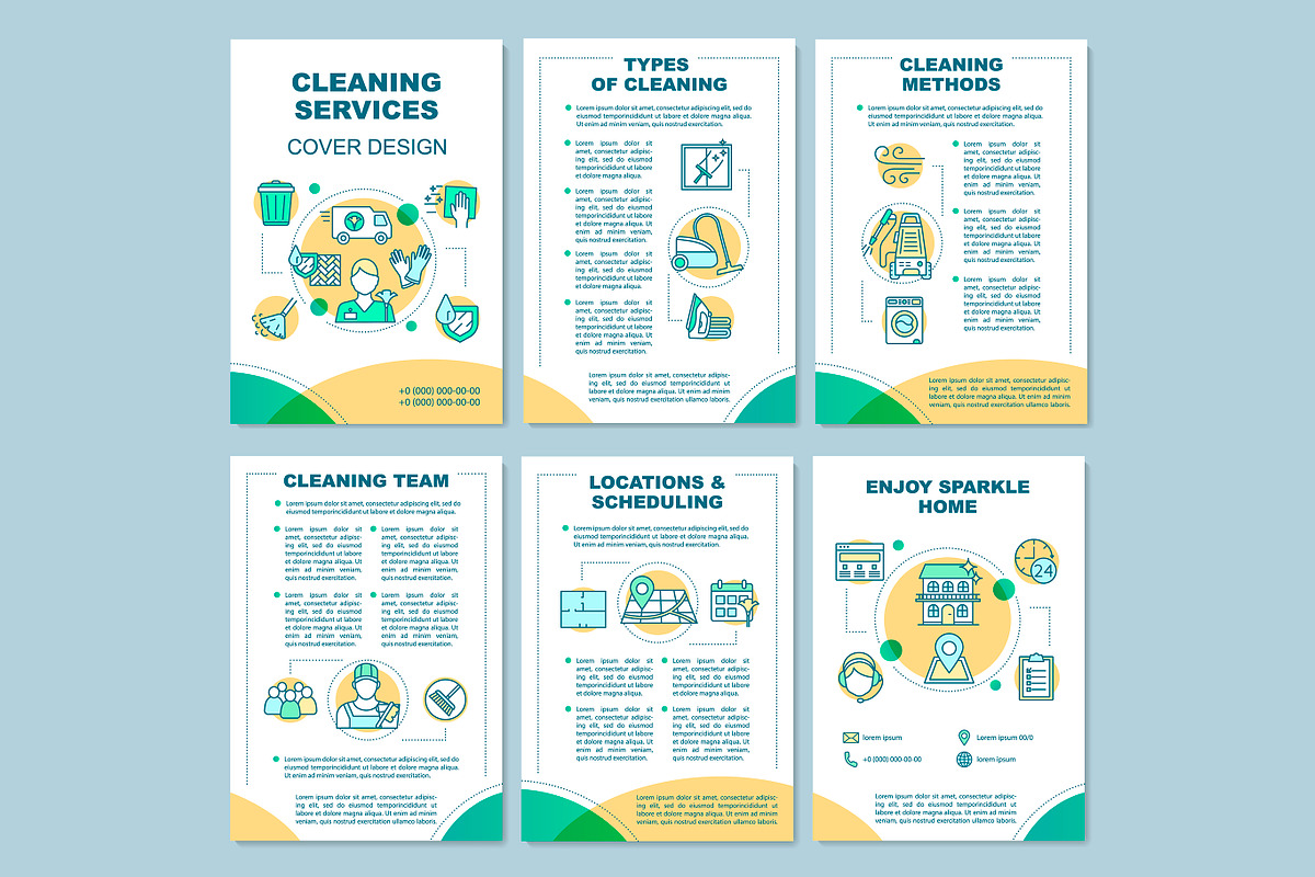 Cleaning services brochure template in Brochure Templates - product preview 8
