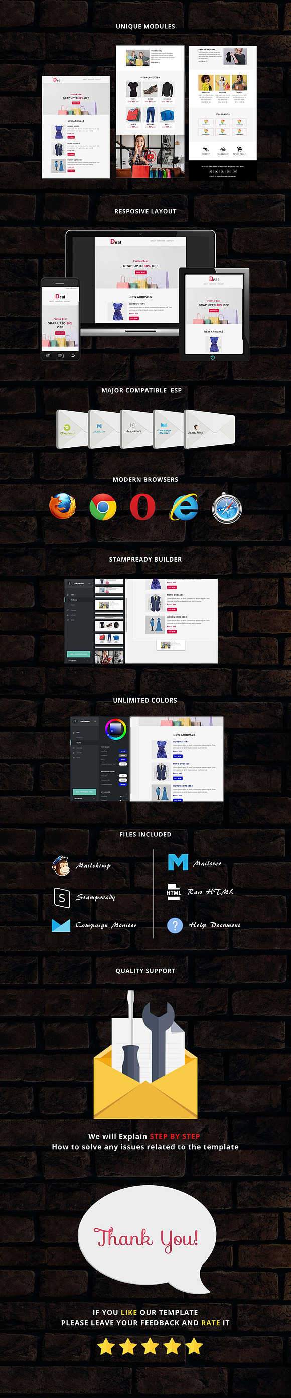 Deal - Responsive Email Template in Mailchimp Templates - product preview 2