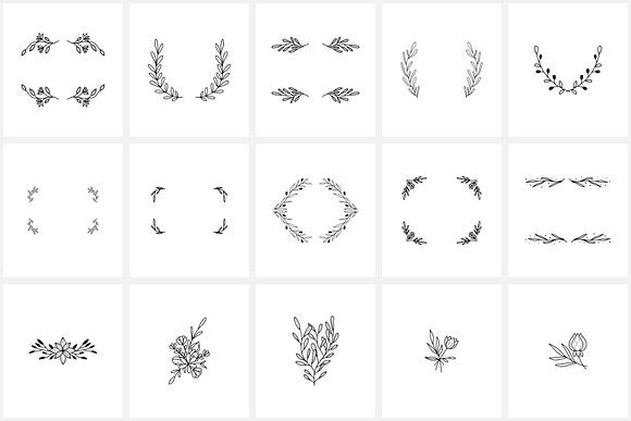 Hand Drawn Logo Elements.Wedding in Logo Icons - product preview 12