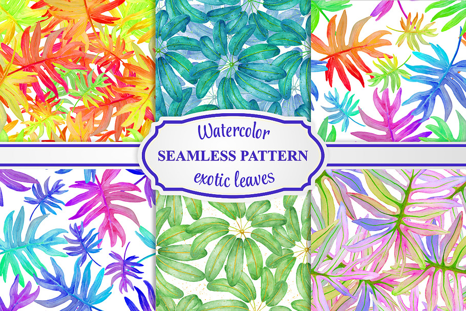Watercolor Tropical Patterns in Patterns - product preview 8