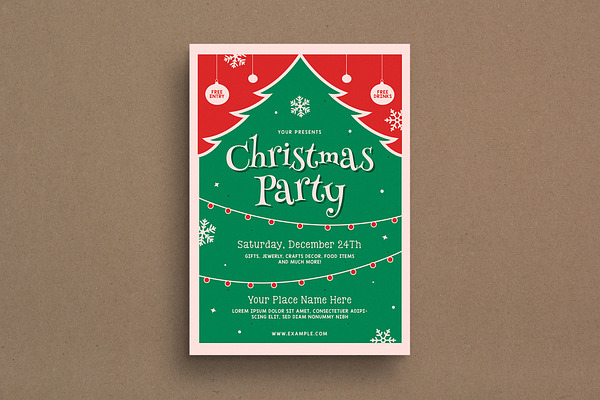 Retro Christmas Event Flyer