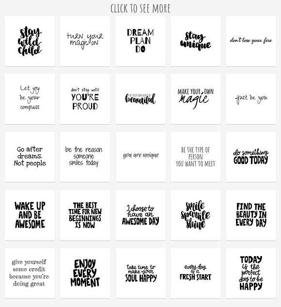 DREAM BIG: quotes bundle in Instagram Templates - product preview 2