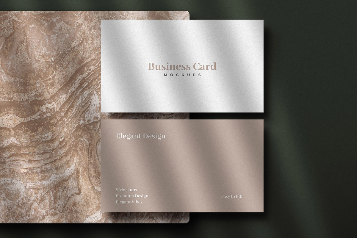 8 Premium Business Card Mockups in Branding Mockups - product preview 8