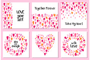 Cute set of cards background with