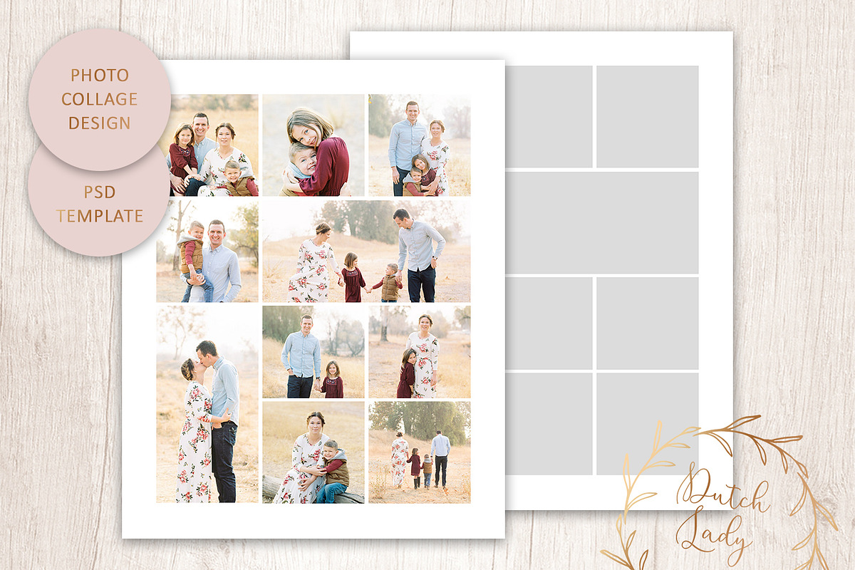 PSD Photo Collage Template #3 in Stationery Templates - product preview 8