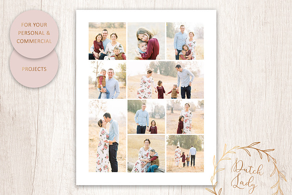 PSD Photo Collage Template #3 in Stationery Templates - product preview 1