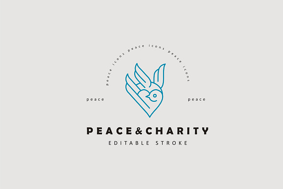 Peace & charity logos & icons in Icons - product preview 3