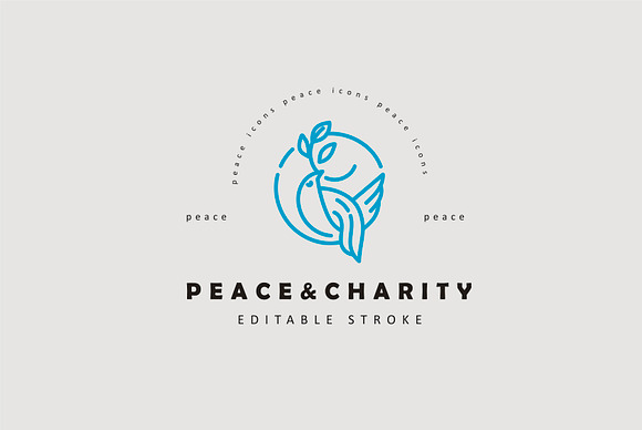 Peace & charity logos & icons in Icons - product preview 4