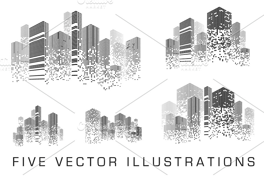 Building and city illustration in Patterns - product preview 8