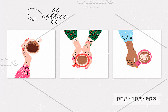 Hands & Cups in Illustrations - product preview 1