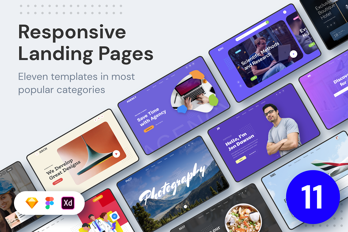 ELEVEN - Responsive Landing Pages in Landing Page Templates - product preview 8