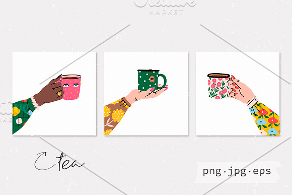 Hands & Cups in Illustrations - product preview 5