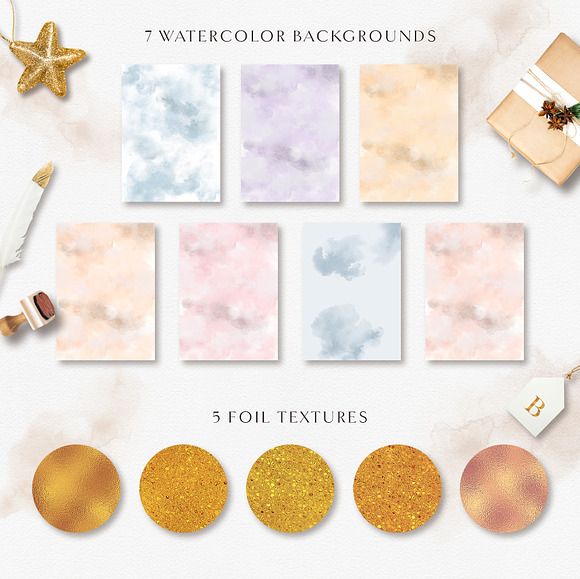 Snow stories - watercolor collection in Illustrations - product preview 6