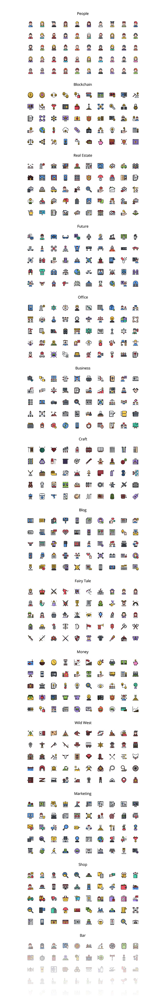 20 000 GRUS Icons. 4 Syles in Icons - product preview 5