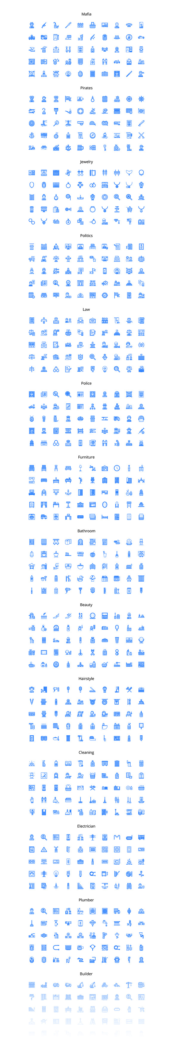 20 000 GRUS Icons. 4 Syles in Icons - product preview 6