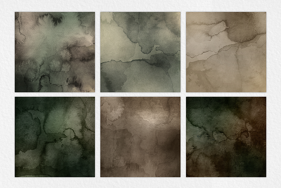 Sage Watercolor Textures in Textures - product preview 1