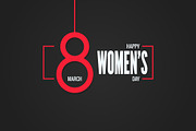 8 march banner. Womens day 8th march