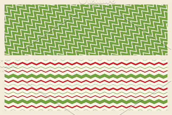 Christmas seamless zigzag patterns in Patterns - product preview 4