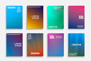 Colorful trendy geometric brochures