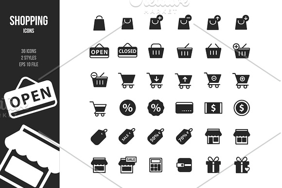 Simple Shopping Elements in Graphics - product preview 1