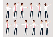 Businessman pointing. Managers male