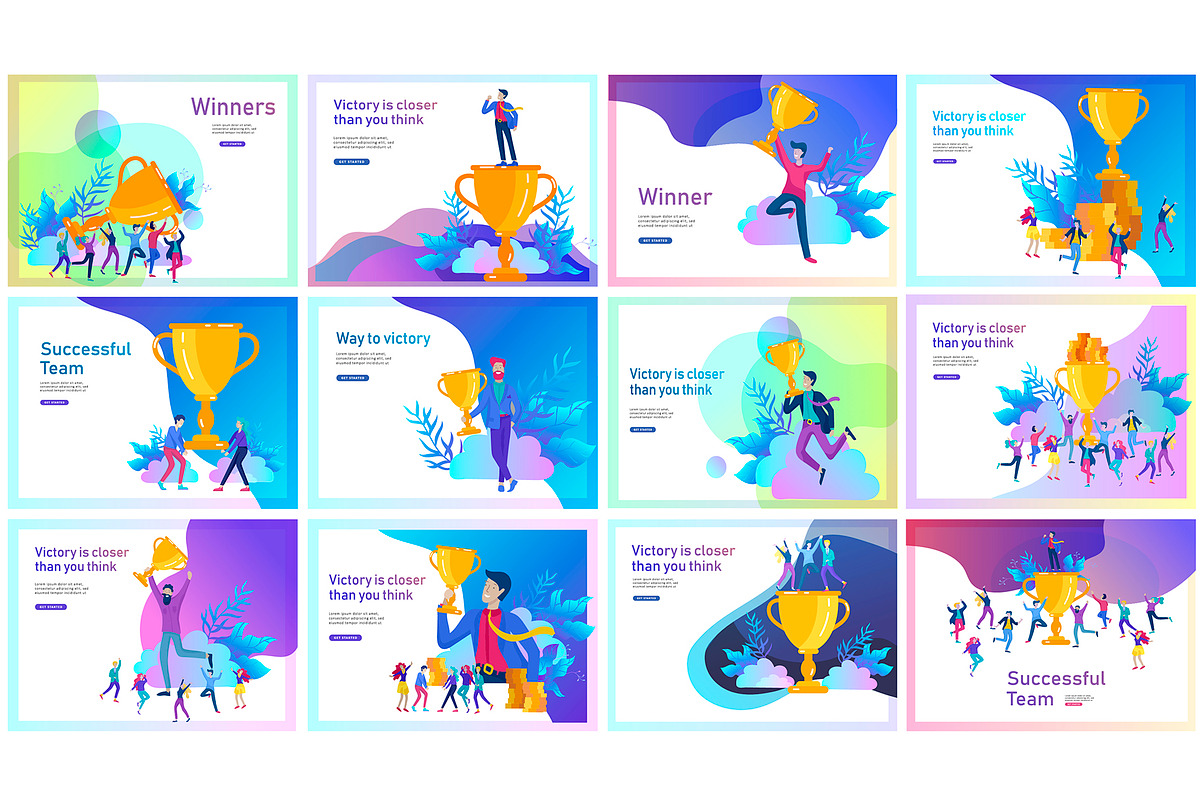 Winners. Landing pages & characters in Illustrations - product preview 8