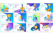Winners. Landing pages & characters