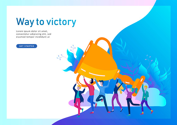 Winners. Landing pages & characters in Illustrations - product preview 3