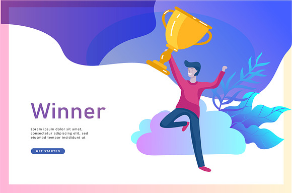 Winners. Landing pages & characters in Illustrations - product preview 4