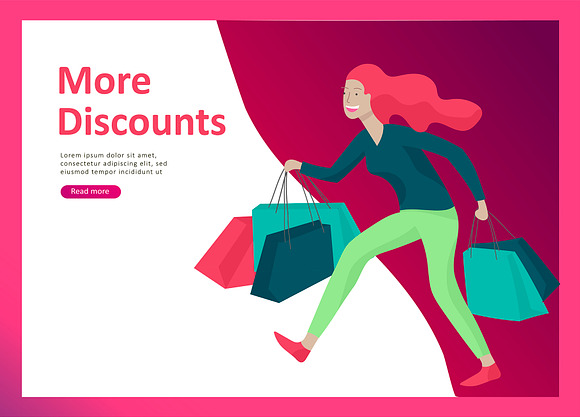 Sale. Landing pages & characters in Illustrations - product preview 2