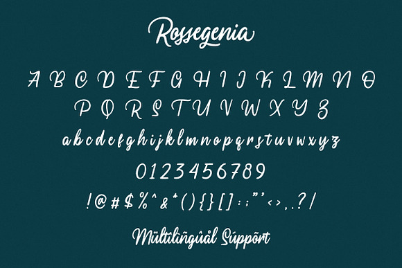 Rossegenia - Cursive Script Font in Cursive Fonts - product preview 2