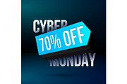 Cyber Monday discount poster with