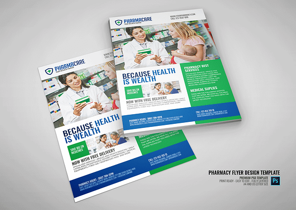 Medical Pharmacy Flyer Design Temp in Flyer Templates - product preview 2