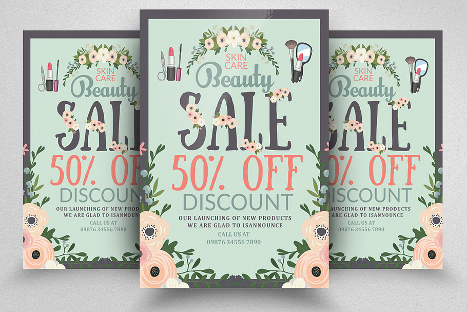 Cosmetics Advertising Flyer/Poster in Flyer Templates - product preview 8