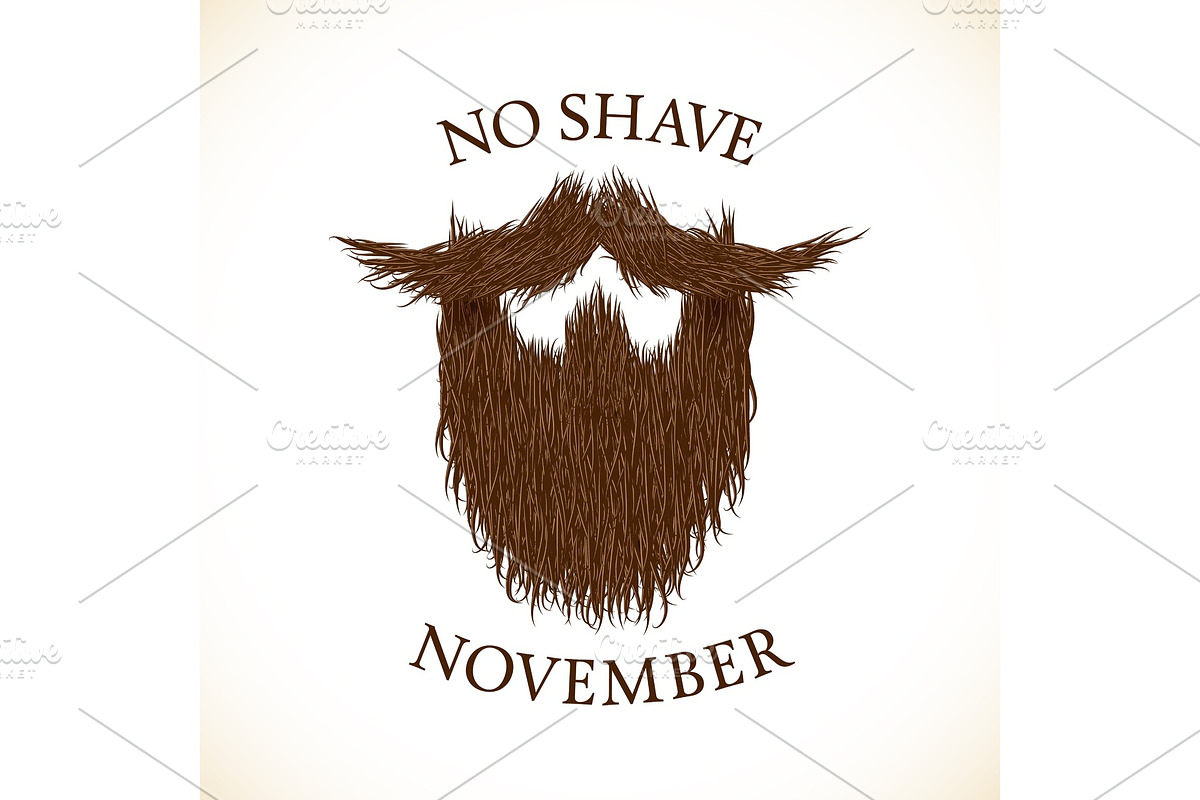 Beard silhouette with No Shave in Illustrations - product preview 8