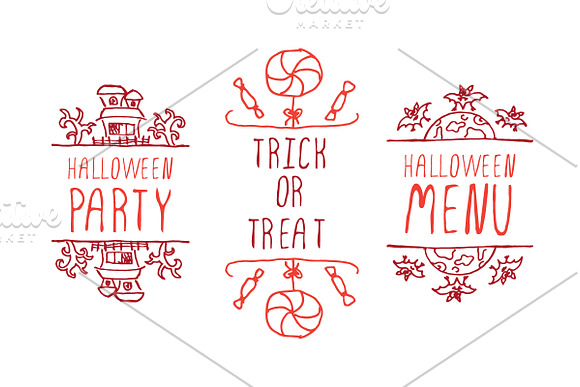 Halloween - typographical elements in Illustrations - product preview 1